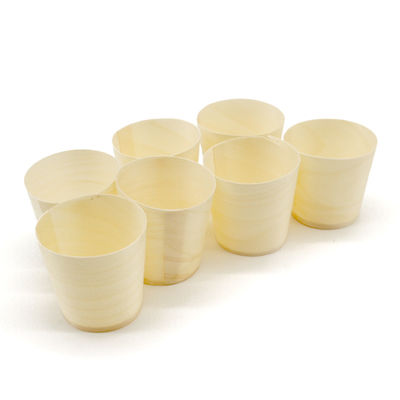 4.5mm Wooden Eco Friendly Disposable Coffee Cups Biodegradable Takeaway Coffee Cups