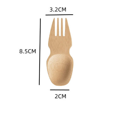 Compostable Bamboo Biodegradable Spork Cutlery Utensils 3.5 Inch