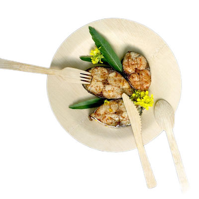 Biodegradable Disposable Bamboo Cutlery Knives Individually Wrapped 17CM